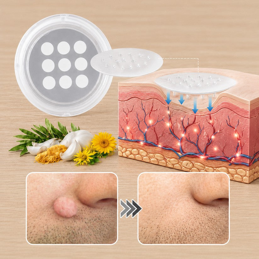 ✨PURESHADE® 2 az 1-ben mikrotűs és hidrokolloid tapasz🍀 | Kiálló anyajegyek, aknék, lapos szemölcsök és bőrnövedékek eltávolítására | Segít csökkenteni a ráncokat, hegeket és bőrhibákat | Láthatatlan tapasz az arcra és testre