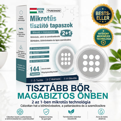 ✨PURESHADE® 2 az 1-ben mikrotűs és hidrokolloid tapasz🍀 | Kiálló anyajegyek, aknék, lapos szemölcsök és bőrnövedékek eltávolítására | Segít csökkenteni a ráncokat, hegeket és bőrhibákat | Láthatatlan tapasz az arcra és testre