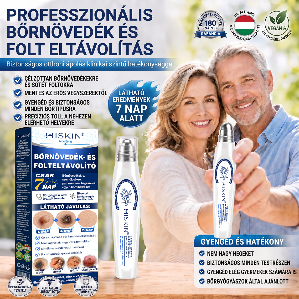✅Hivatalos Márkabolt | 🚢🚢 Hiskin® 7 napos Szemölcseltávolító Roll-on Ápoló Folyadék (Fájdalommentes rollerball technológia, hegek nélkül) 🐬