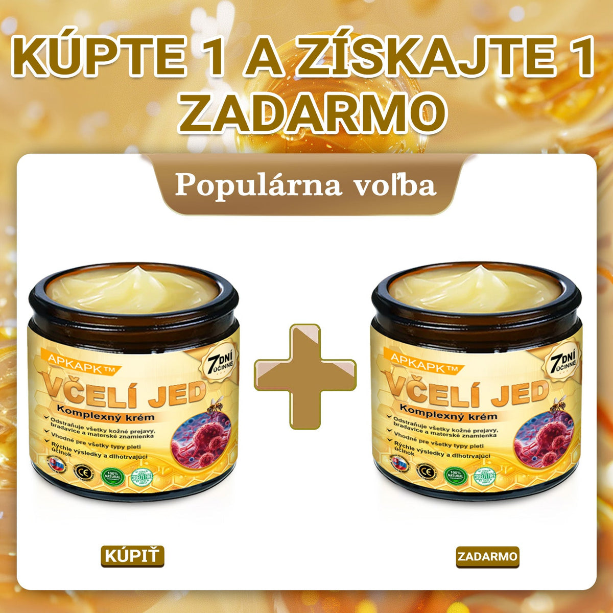 Vyrobené na Slovensku✨✨ 𝖠𝖯𝖪𝖠𝖯𝖪® regeneračný krém na pokožku s včelím jedom