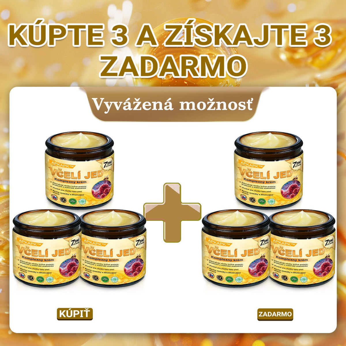 Vyrobené na Slovensku✨✨ 𝖠𝖯𝖪𝖠𝖯𝖪® regeneračný krém na pokožku s včelím jedom