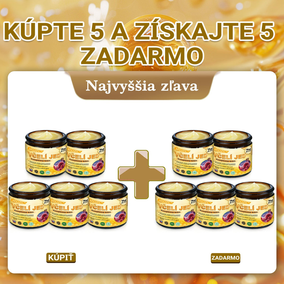 Vyrobené na Slovensku✨✨ 𝖠𝖯𝖪𝖠𝖯𝖪® regeneračný krém na pokožku s včelím jedom
