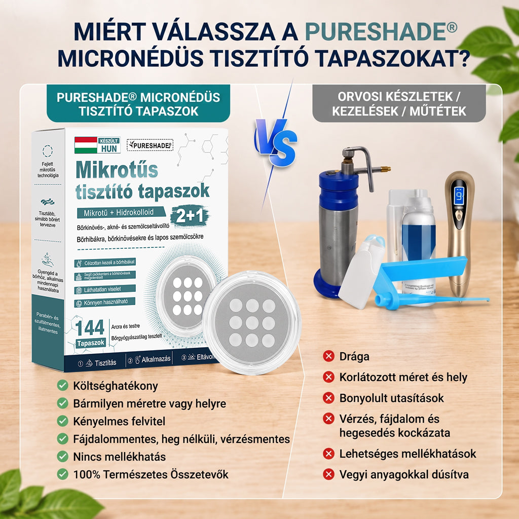 ✨PURESHADE® 2 az 1-ben mikrotűs és hidrokolloid tapasz🍀 | Kiálló anyajegyek, aknék, lapos szemölcsök és bőrnövedékek eltávolítására | Segít csökkenteni a ráncokat, hegeket és bőrhibákat | Láthatatlan tapasz az arcra és testre