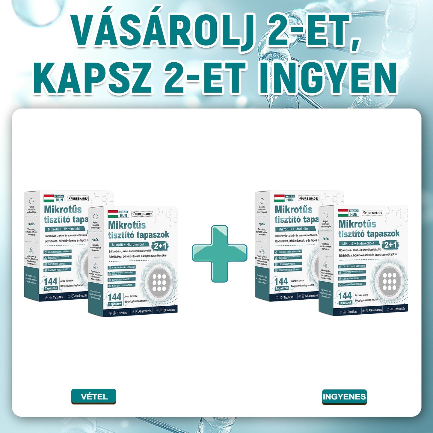 ✨PURESHADE® 2 az 1-ben mikrotűs és hidrokolloid tapasz🍀 | Kiálló anyajegyek, aknék, lapos szemölcsök és bőrnövedékek eltávolítására | Segít csökkenteni a ráncokat, hegeket és bőrhibákat | Láthatatlan tapasz az arcra és testre