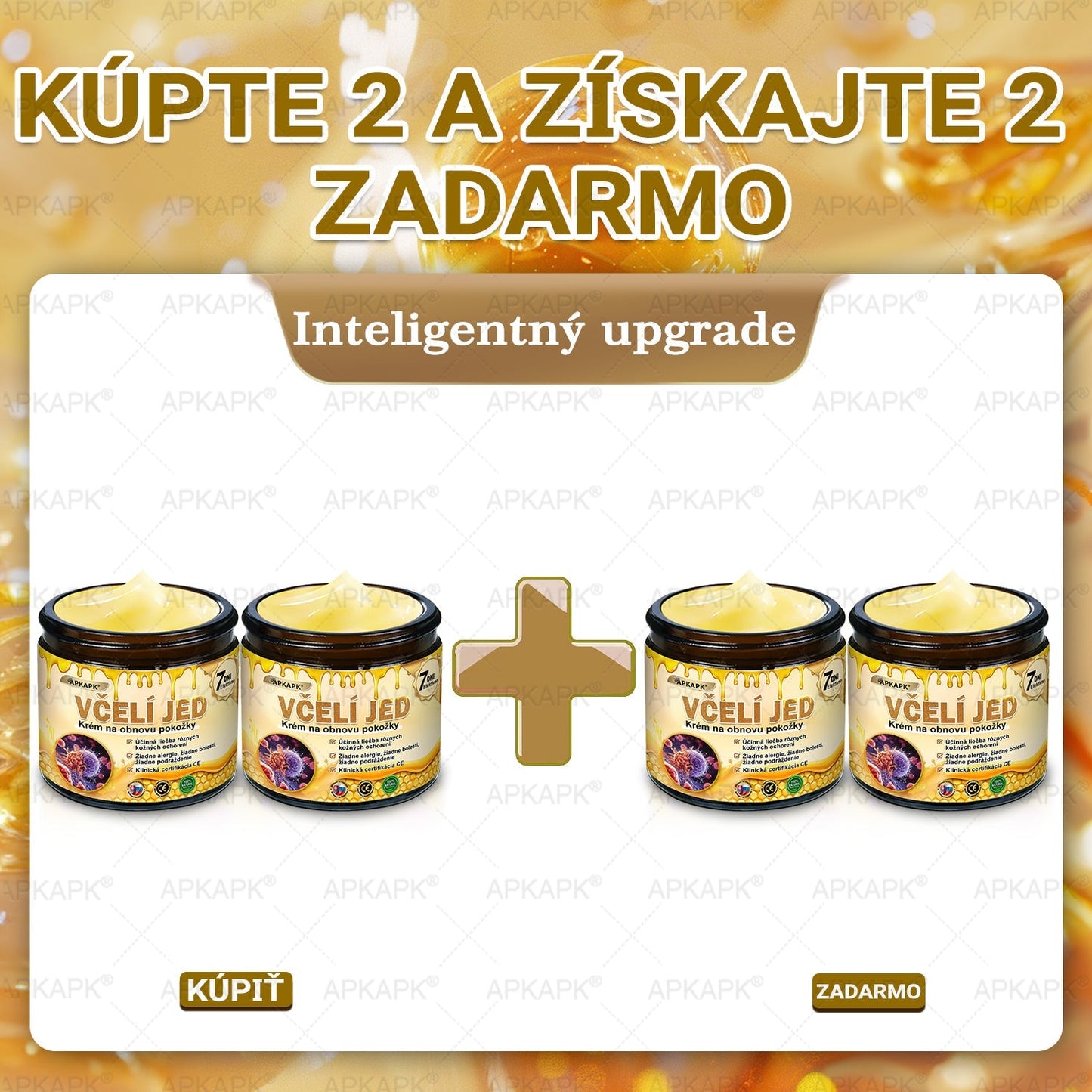 Odporúčané Univerzitnou nemocnicou Bratislava · Vyrobené na Slovensku✨✨ 𝖠𝖯𝖪𝖠𝖯𝖪® regeneračný krém na pokožku s včelím jedom