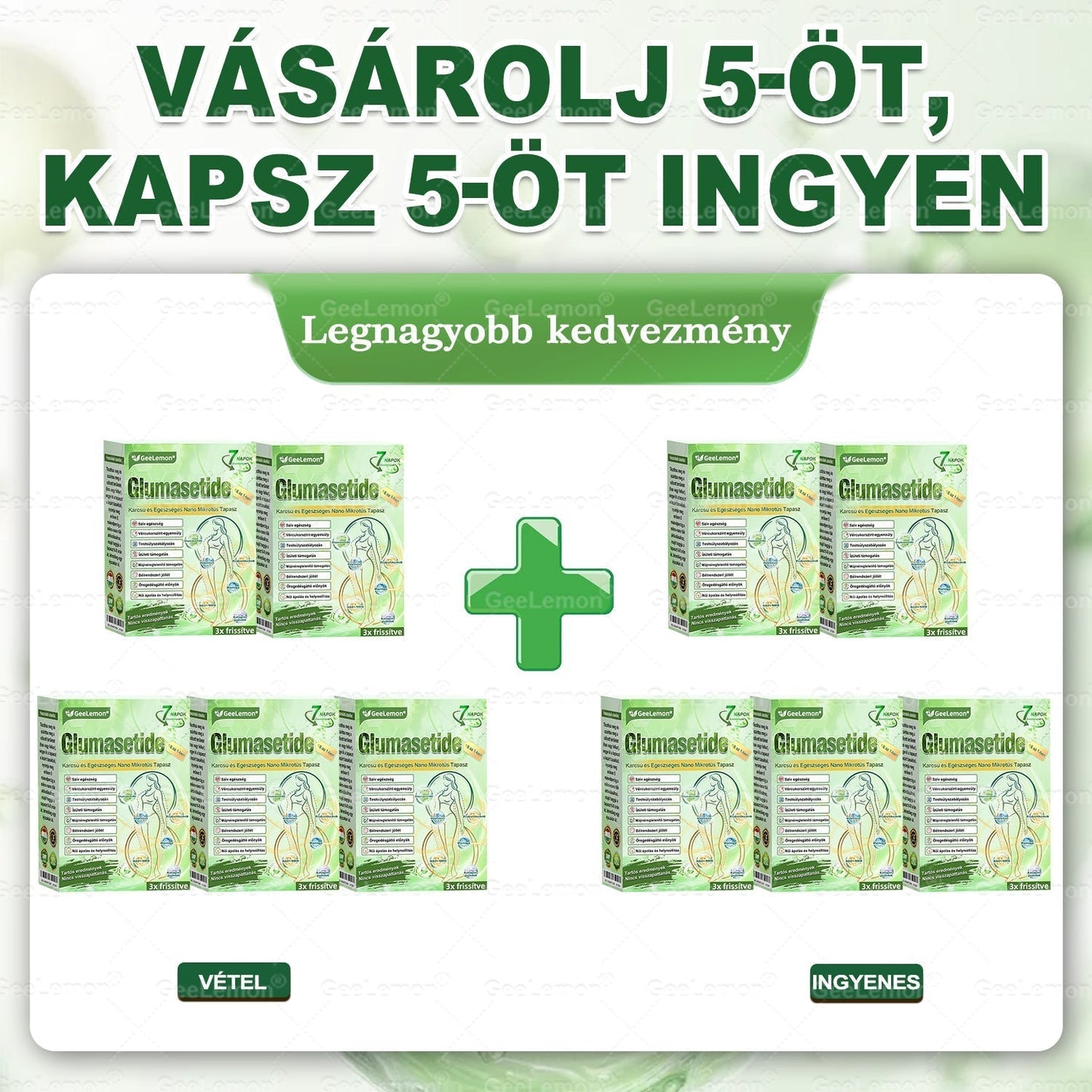 💕GeeLemon® Glumasetide 8 az 1-ben Nano Mikrotűs Karcsúsító Tapasz
